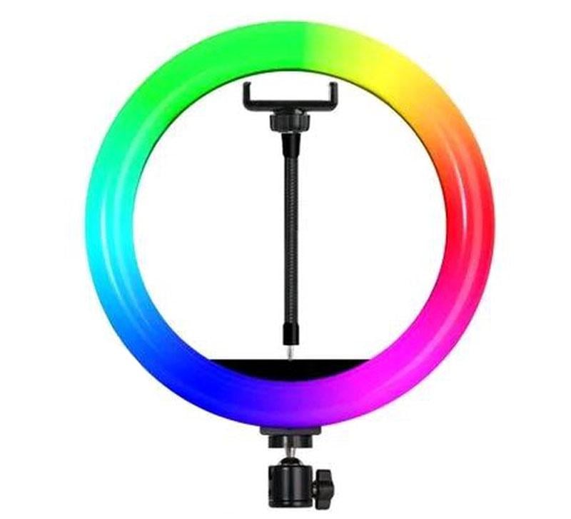Кольцевая светодиодная LED лампа Mirror RGB MJ26 26 см Черный (7765/L) - фото 2 Кольцевая светодиодная LED лампа Mirror RGB MJ26 26 см Черный (7765/L) - фото 2