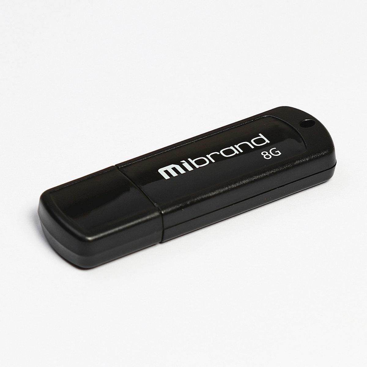 Флеш-пам'ять для ноутбука Flash Mibrand USB 2.0 Grizzly 8Gb Black (MI2.0/GR8P3B)