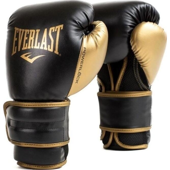 Перчатки боксерские Everlast POWERLOCK 2R TRAINING GLOVES 14 унций р. 14 Черно-золотой (P00002664)