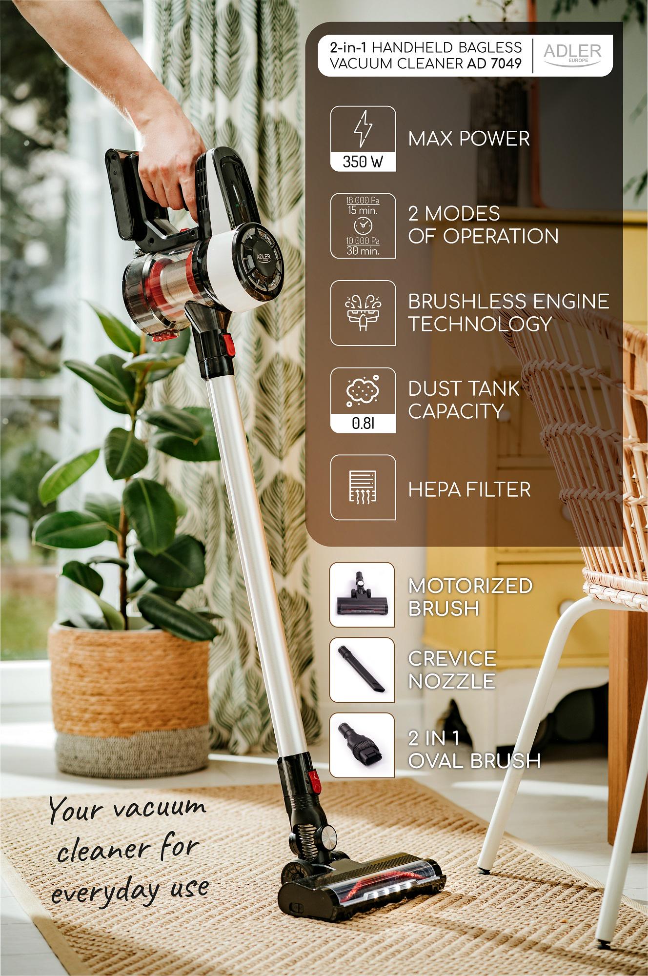 Пылесос Adler AD 7048 аккумуляторный - фото 10 Пылесос Adler AD 7048 аккумуляторный - фото 10