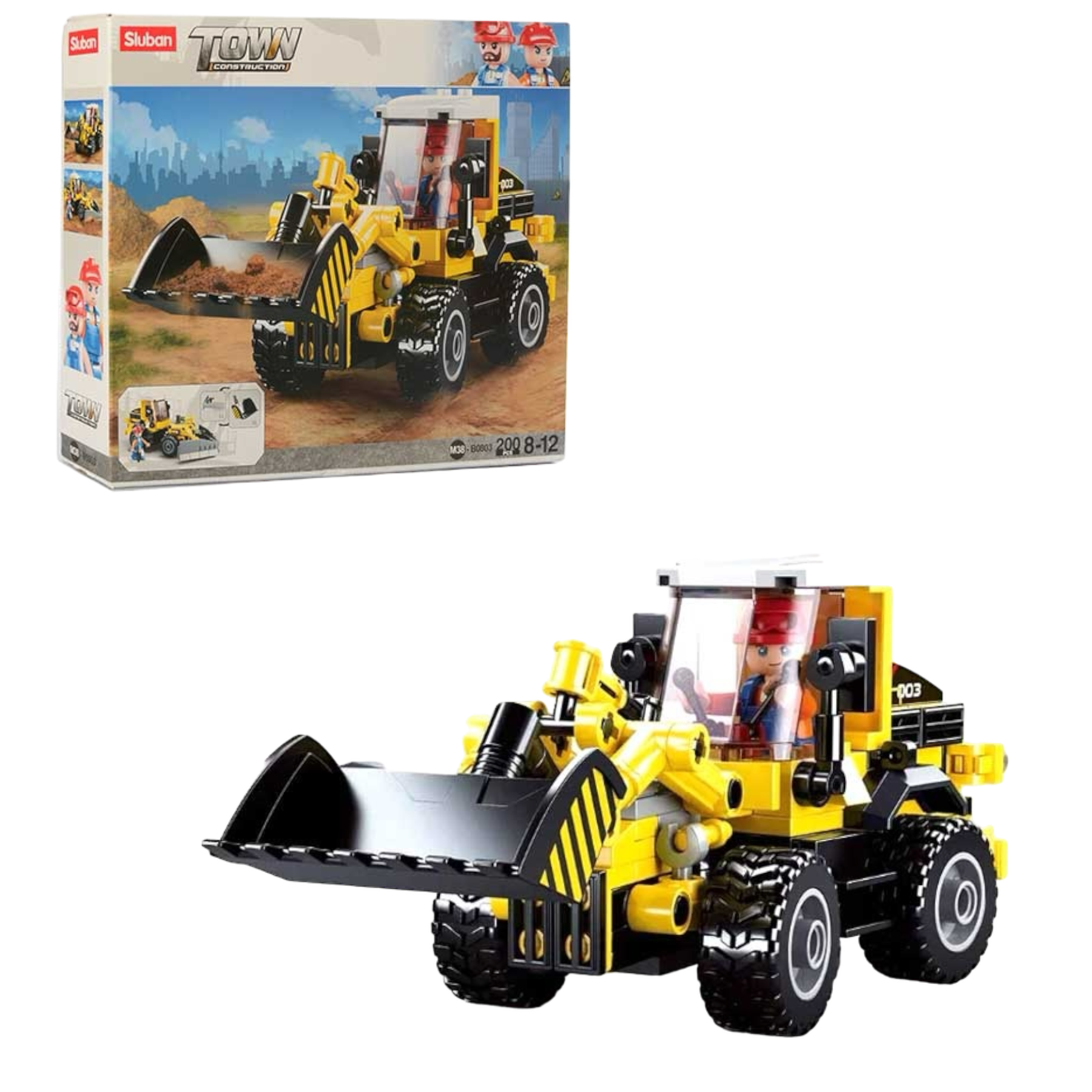 Конструктор Sluban M38-B0803 Town Навантажувач-бульдозер 200 деталі (113206)