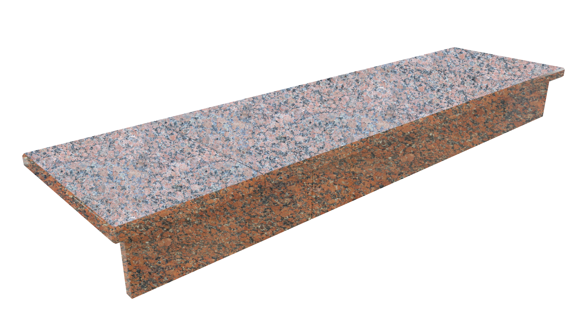 Комплект ROSSO TOLEDO ступенька 150х40х3 см/подступенька 146х120х2 см гранит Светло-коричневый с черным (26358517) - фото 5 Комплект ROSSO TOLEDO ступенька 150х40х3 см/подступенька 146х120х2 см гранит Светло-коричневый с черным (26358517) - фото 5