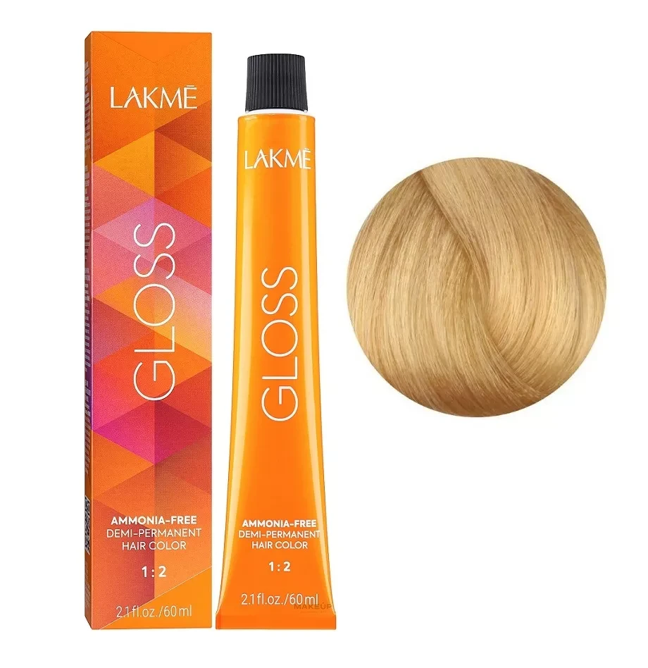 Крем-краска тонирующая для волос без аммиака Lakme Gloss Color Rinse 10/30 Платиновый блондин золотистый 60 мл