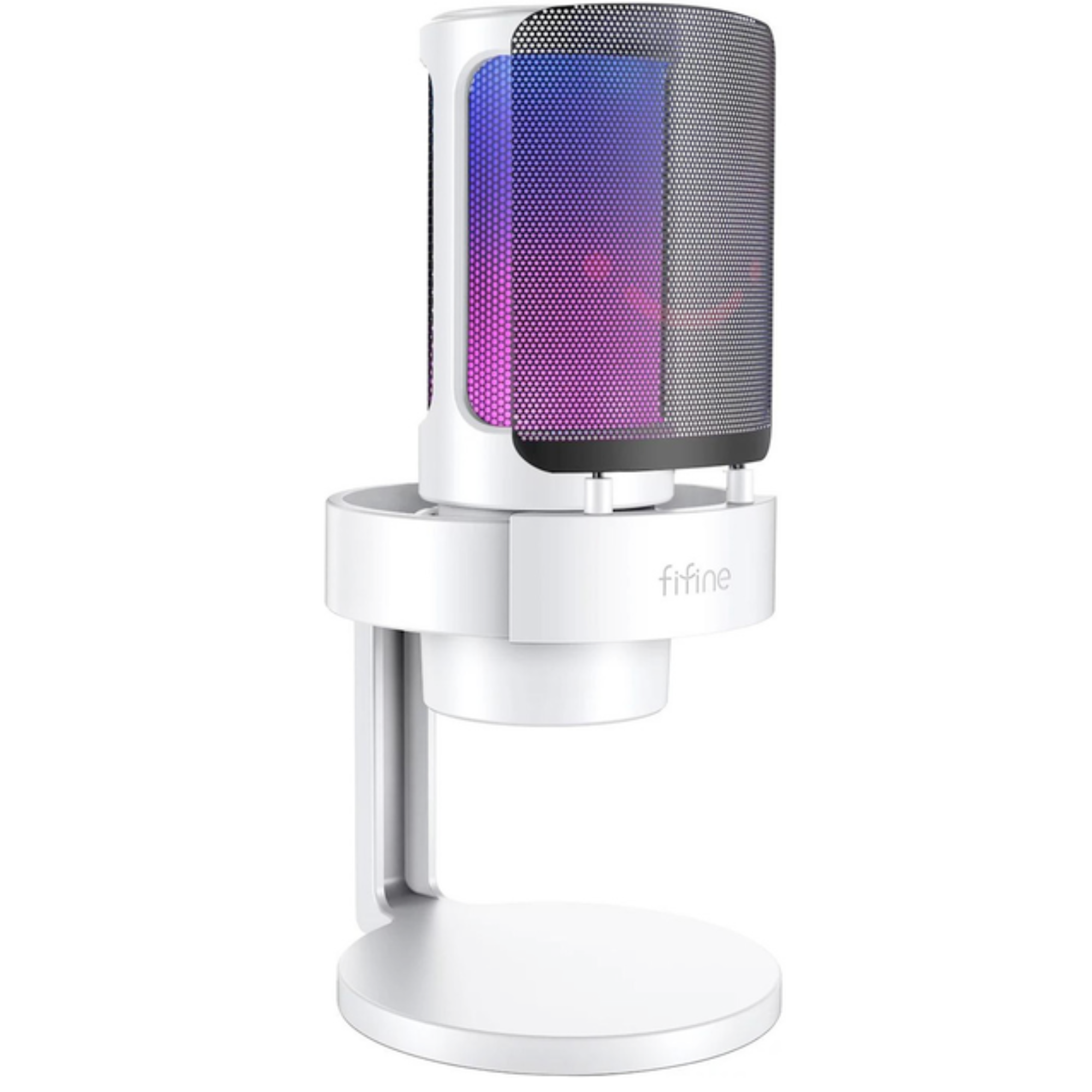 Микрофон игровой Fifine A8 с RGB конденсаторной подсветкой White (25860695)
