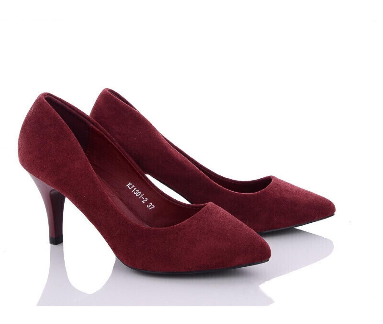 Туфлі жіночі QQ Shoes р. 36 Бордовий (KJ1301-2)