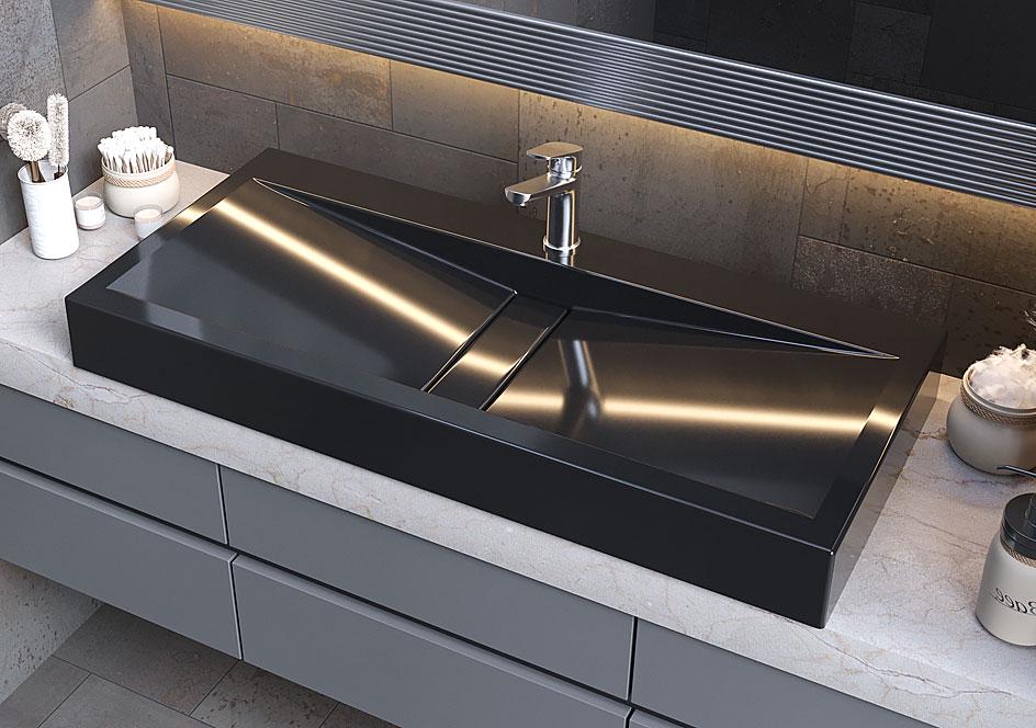 Умивальник накладний Status Mirage 100 Black (684) - фото 1