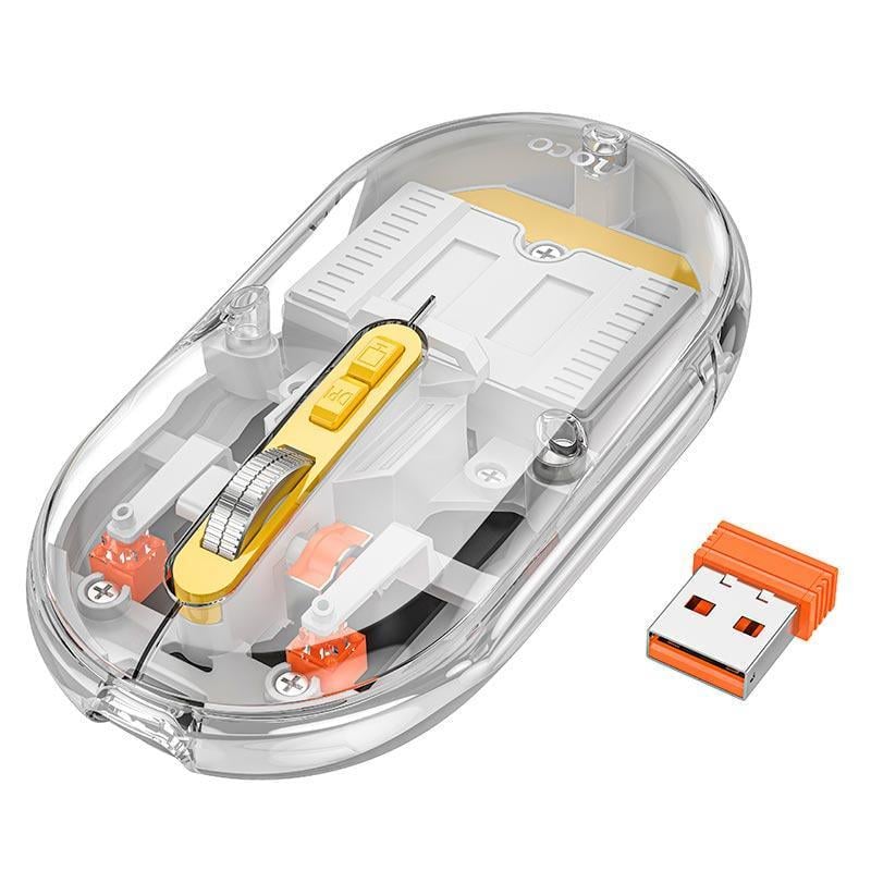 Компьютерная мышка Hoco General dual-mode silent wireless mouse GM35 battery version 2,4G+BT 800-1200-1600DPI (2827087127)