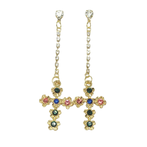 Крестики позолоченые с горным хрусталем (1299768766)