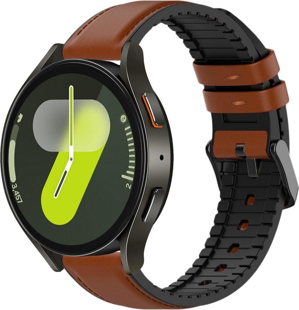 Ремешок кожаный Tamyx для Galaxy Watch 7 Brown (37467-30)