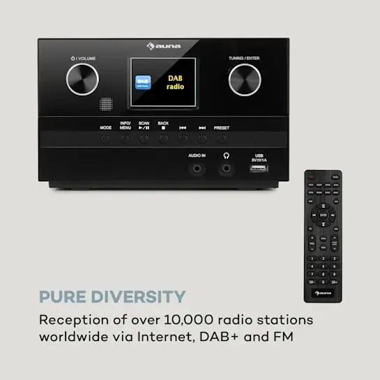 Музичний центр Auna Connect DAB+/FM cтерео-система з вбудованим інтернетом 80 Вт (10034039) - фото 8