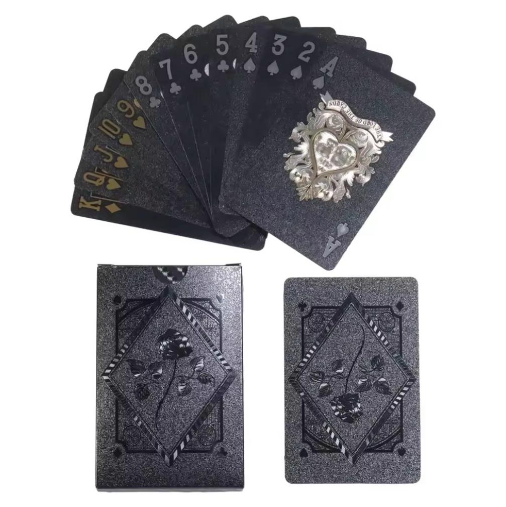 Игральные карты водостойкие пластиковые изнсостойкие 54 шт. Black Rose
