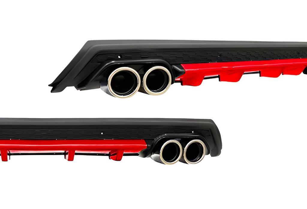 Универсальный задний диффузор DPT V-13 ABS DPT ABS Красный/Черный глянец