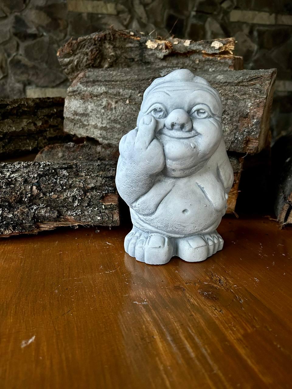 Садова фігура/статуетка Баба-троль Ома з цементу ручна робота 40 см (640117)