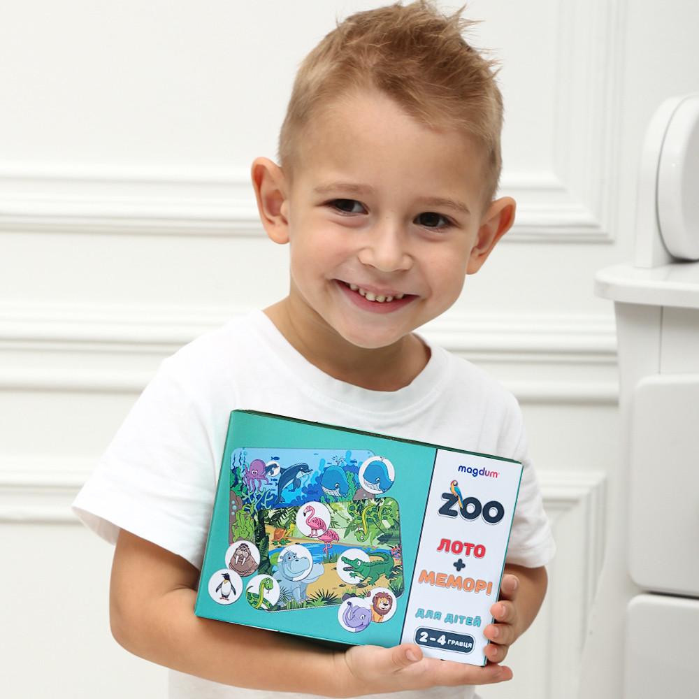 Настільна гра настільна розвиваюча Magdum Лото та мемо Зоопарк (ME5032-21 EN) - фото 5