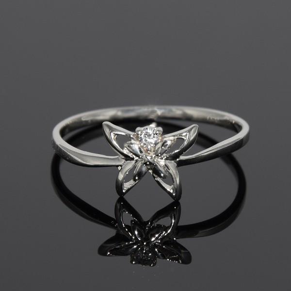 Каблучка з білого золота з діамантом (2248216805) - фото 1