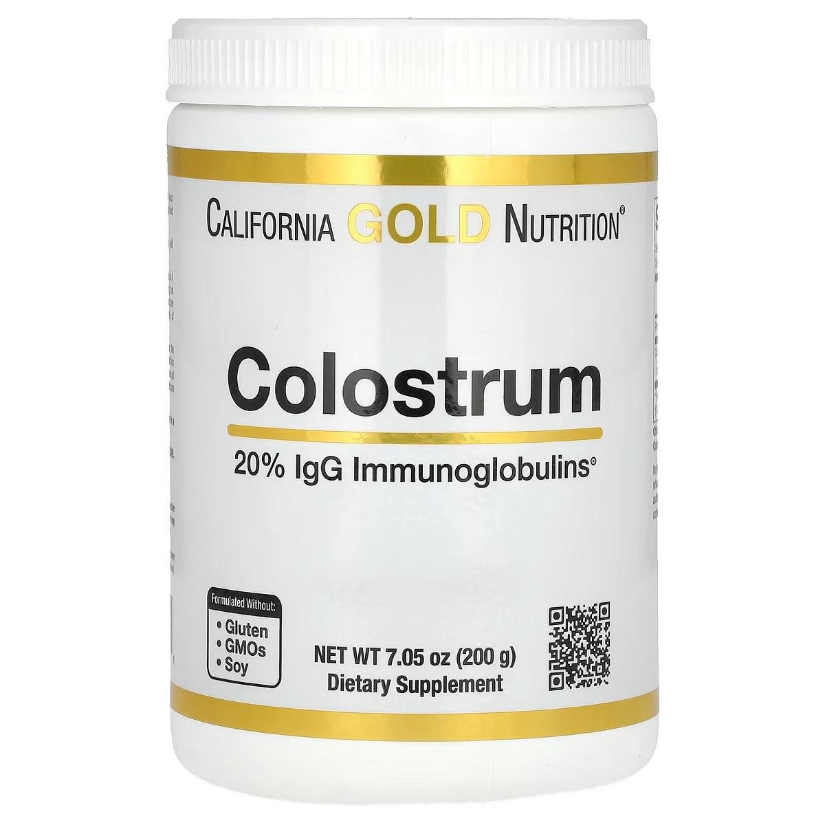 Молозиво концентрированное California Gold Nutrition Colostrum 1000 мг 200 г 200 г