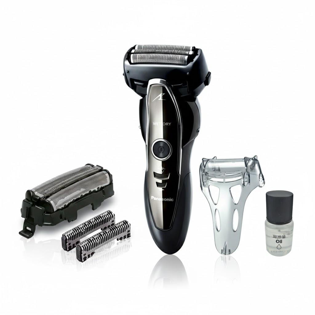 Электробритва Panasonic ES-ST25K-S820-AS3 с дополнительным комплектов из лезвия и сеточки WES-9013Y и маслом WES-8196X-7911 (32410520)