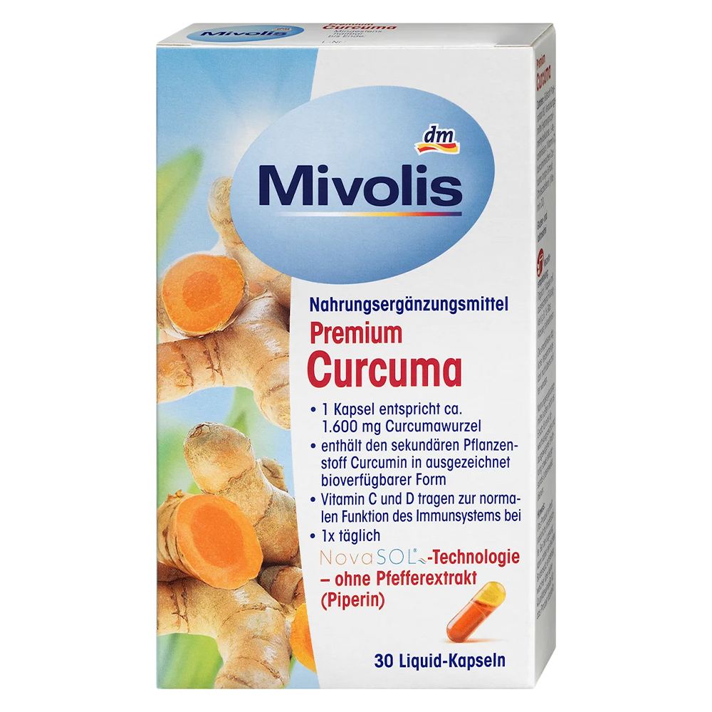 Биологически активная добавка Mivolis Premium Curcumin Куркума в капсулах 19 г 30 шт. (EPI-15102025-1331)