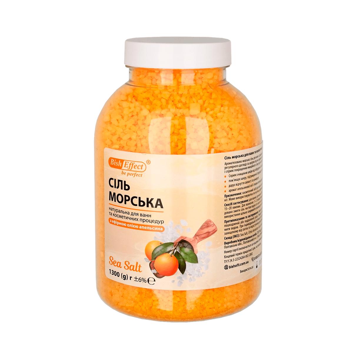 Соль морская для ванн натуральная Bisheffect Апельсин 1300 г (1011049-Other)