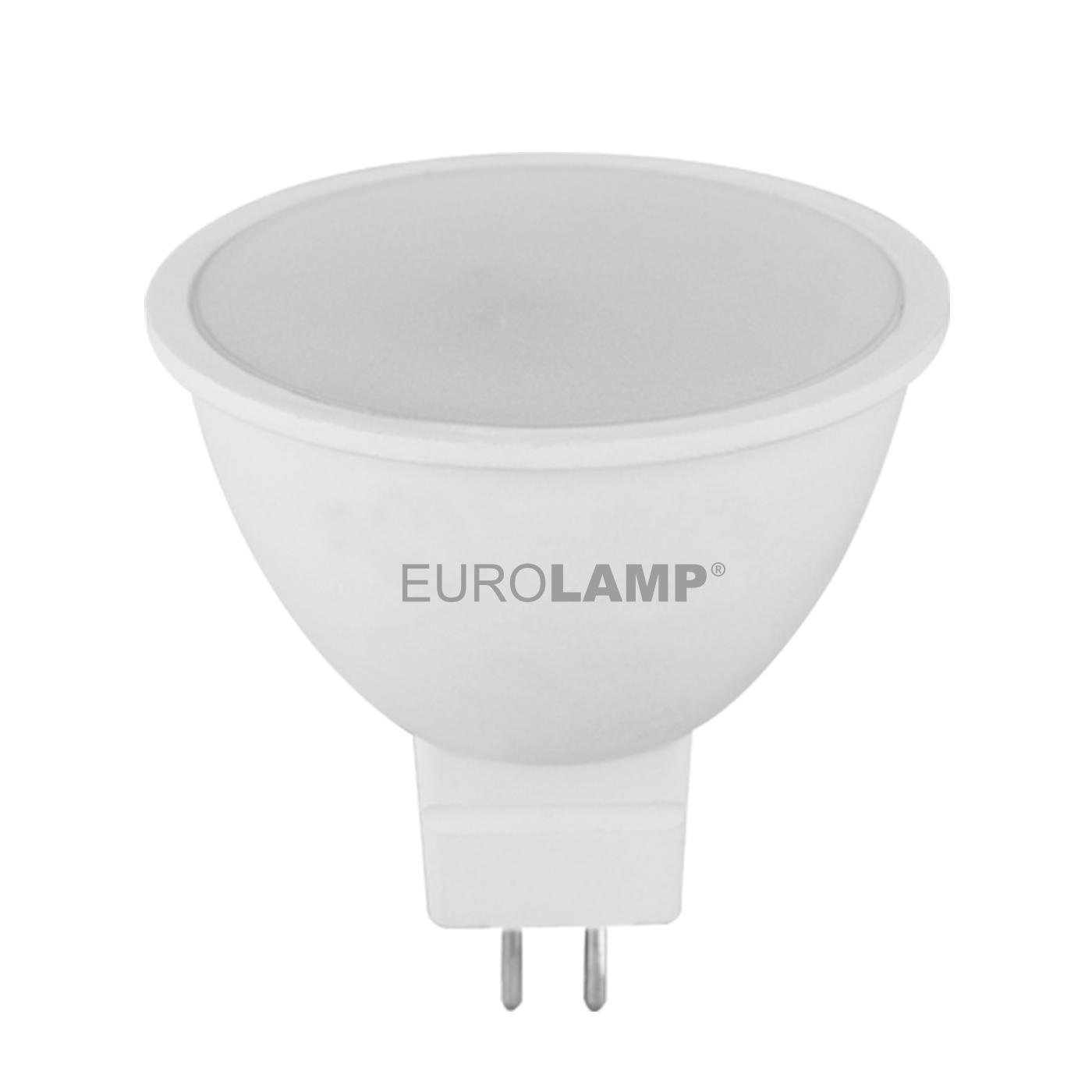 Лампа точкова LED Eurolamp Эко низьковольтна MR16 5W 12V GU5.3 3000K (14001123) - фото 1