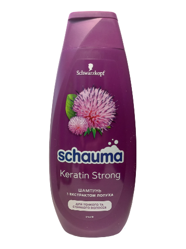Шампунь Schauma Keratin Strong для тонких и слабых волос с экстрактом лопуха 400 мл (119171)