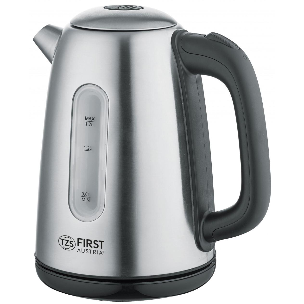 Електрочайник First FA-5409-6 нержавіюча сталь 1,7 л 2200 Вт Чорний (626269)