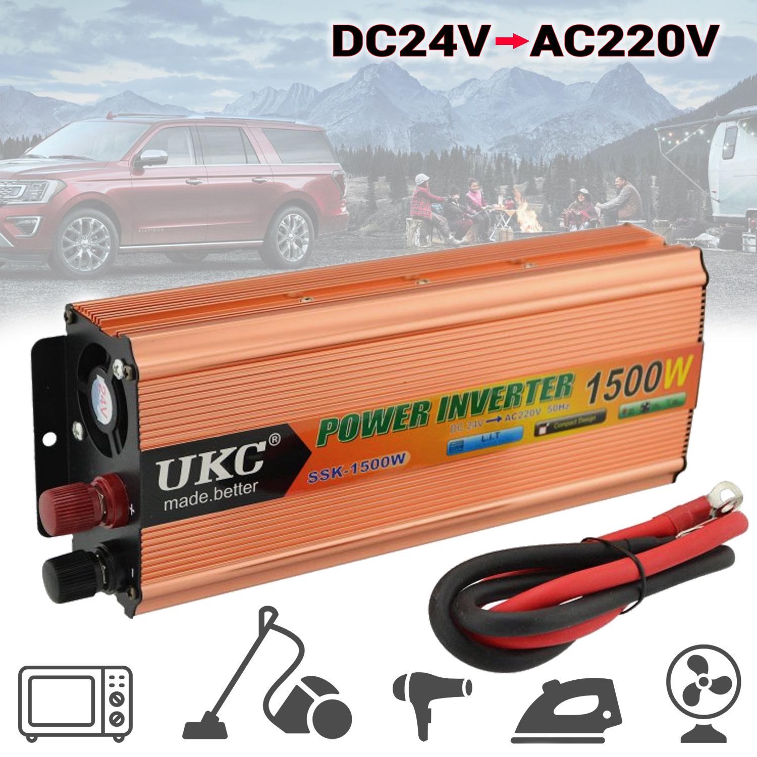 Інвертор електрики автомобільний UKC  AC/DC 24V 1500 W - фото 2