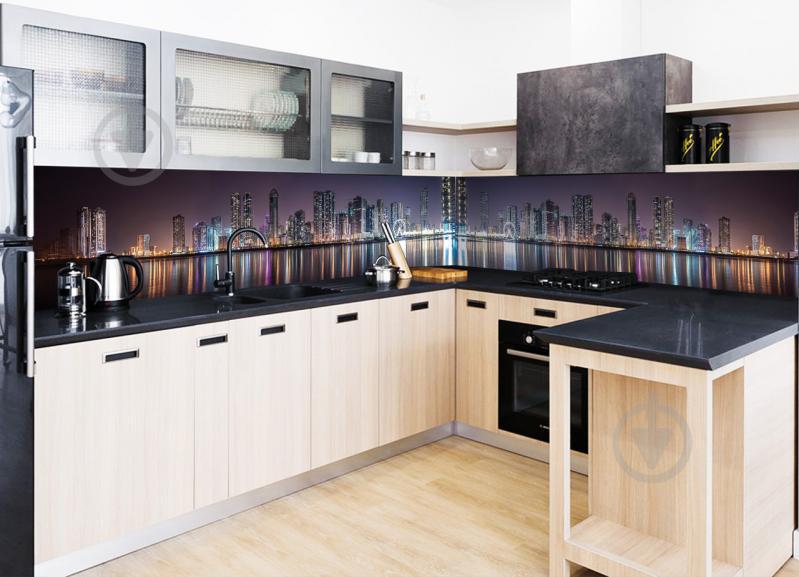 Кухонный фартук Zatarga Отражение 650 х 2500 мм Фиолетовый (Z180114/1)