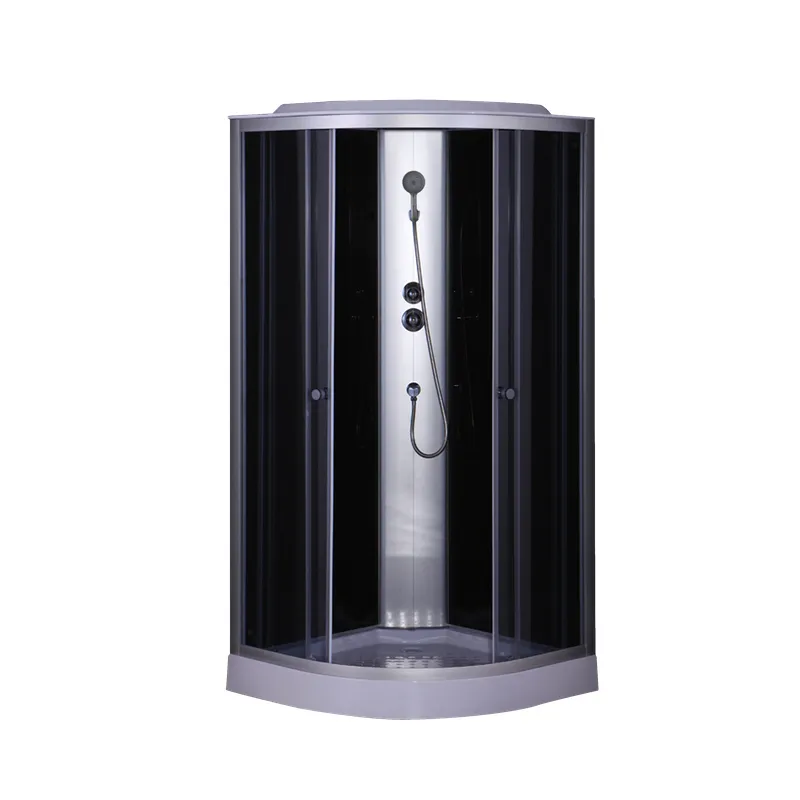 Бокс душовий MIXXUS STRONG SB02-90x90x215-GR SATIN без гідромасажу з низьким піддоном (MI6887)