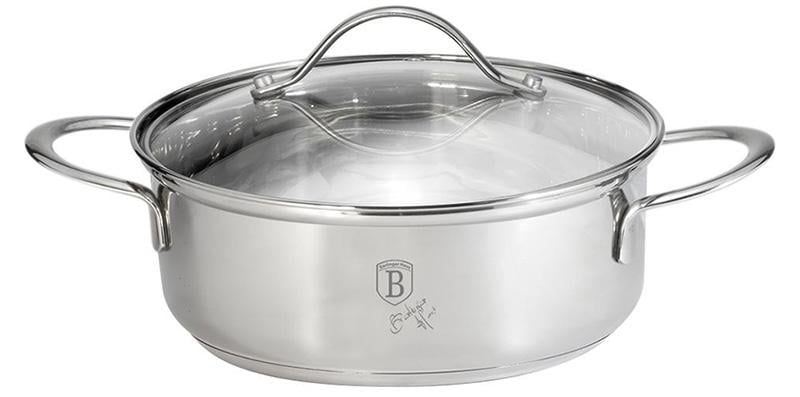 Каструля Berlinger Haus Silver Jewellery зі скляною кришкою нержавіюча сталь 22х8 см 2,8 л