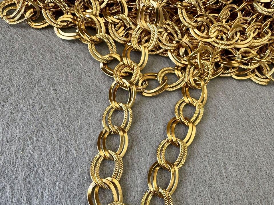 Ланцюг подвійний з нержавіючої сталі 10х13 мм Ланцюг подвійний з нержавіючої сталі 10х13 мм