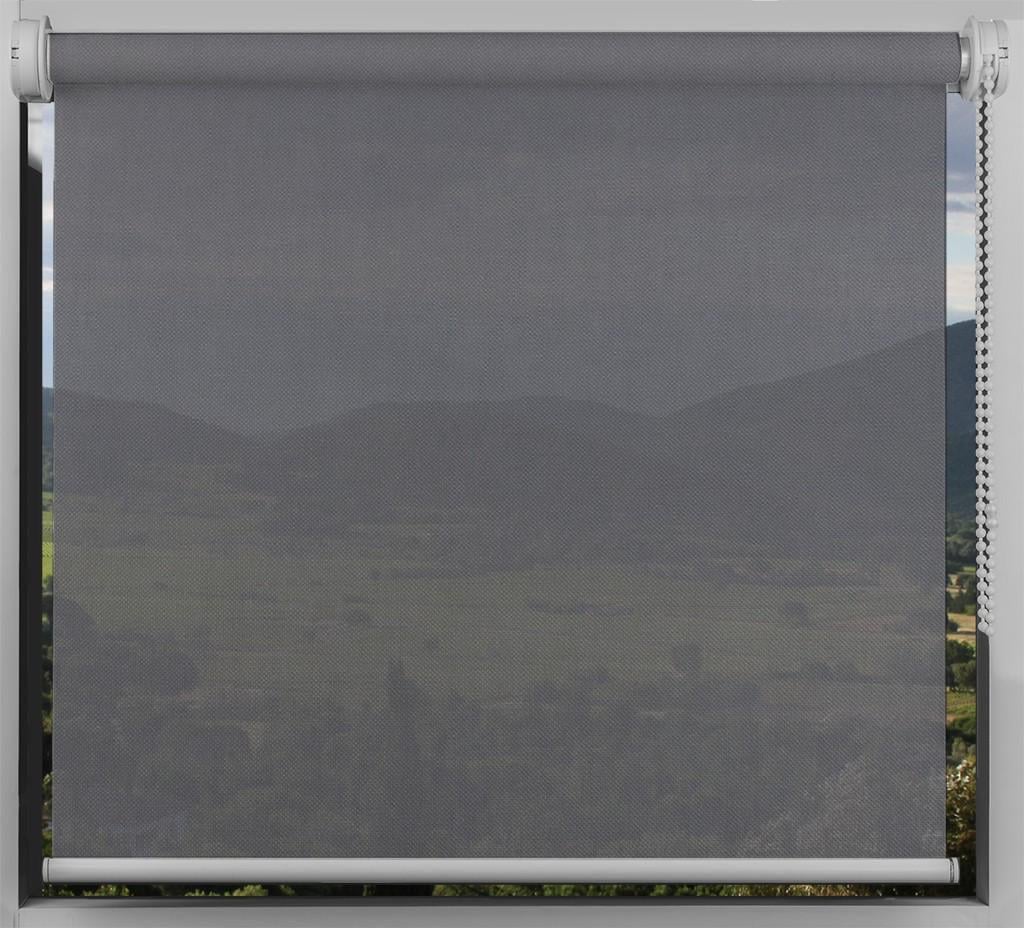 Ролета тканевая мини Decolux Pastel Opal Мн-19 60х160 см Белый/Стальной