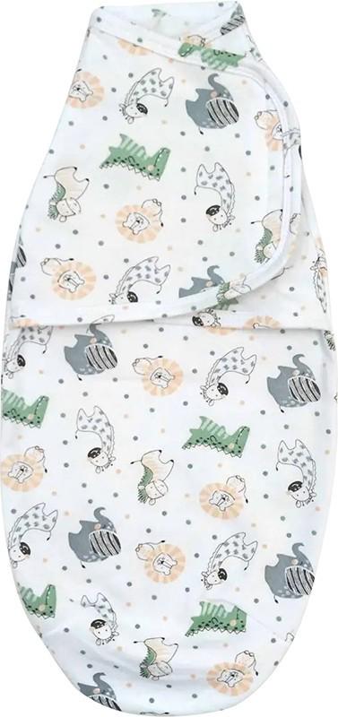 Пеленка-кокон на липучке Dexter's Wild Savana 62-68 см Белый