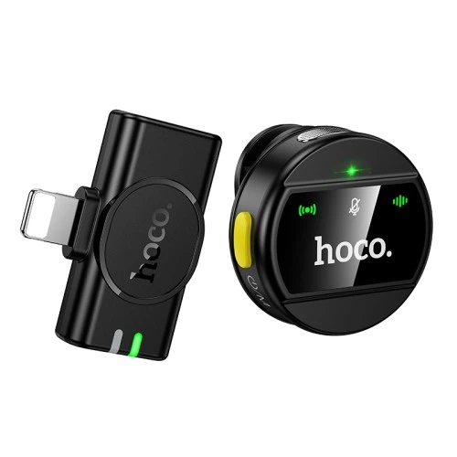 Микрофонная система беспроводная Hoco L21 Charm Magnetic Lightning Black
