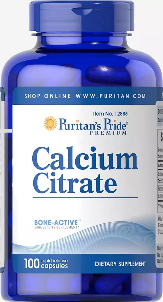 Микроэлемент кальций Puritan's Pride Calcium Citrate 200 мг 100 таблеток (000004032)
