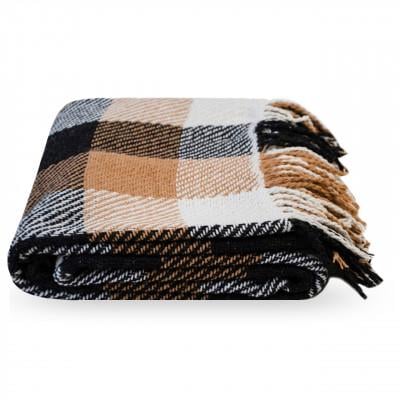 Плед флора 140x200 см Бежевый