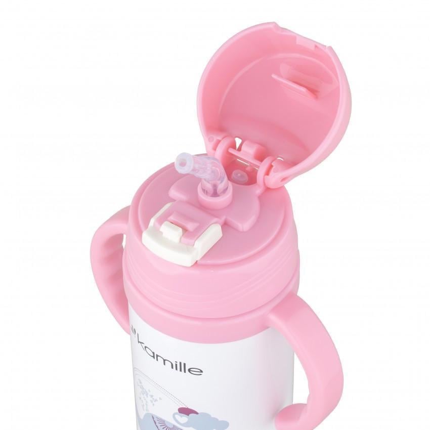Термос-пляшка дитяча Kamille 2085 з нержавіючої сталі 350 мл Рожевий (1088406955) - фото 3 Термос-пляшка дитяча Kamille 2085 з нержавіючої сталі 350 мл Рожевий (1088406955) - фото 3