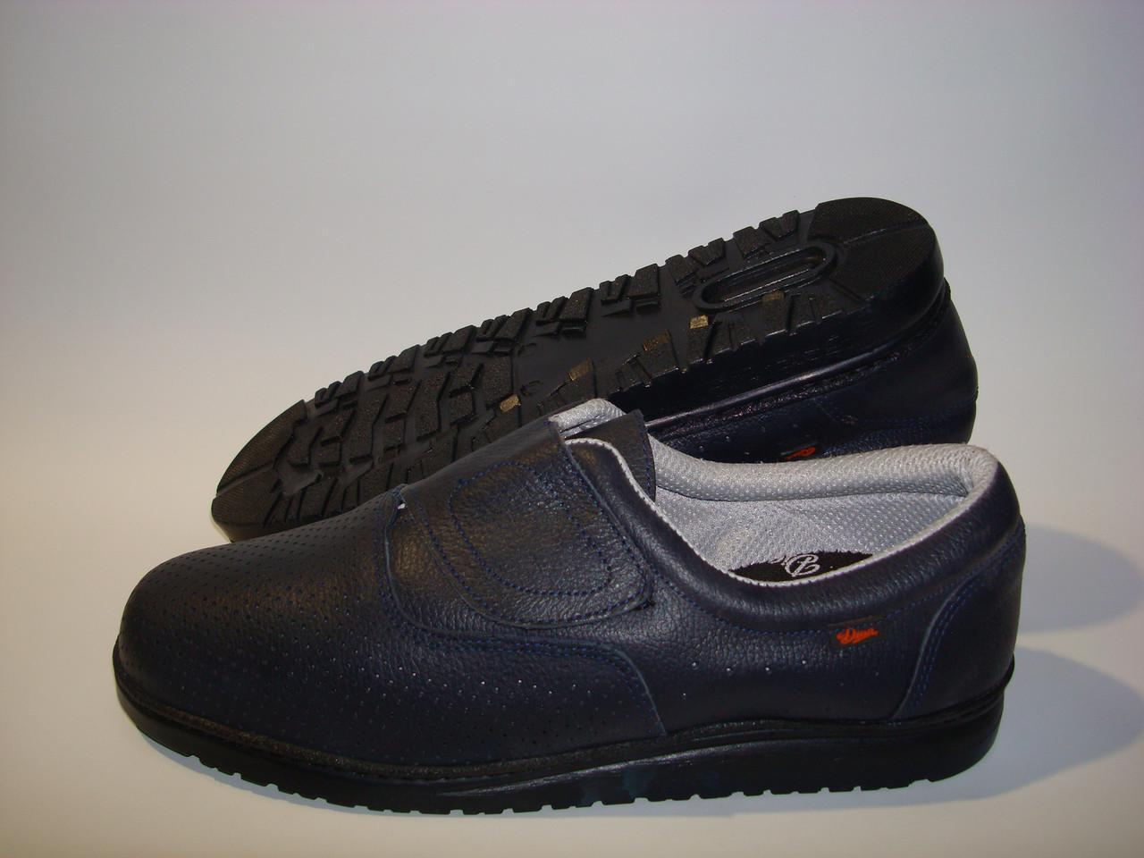 Мокасины кожаные мужские Dian р. 46 30 см Синий (2343312484) - фото 4 Мокасины кожаные мужские Dian р. 46 30 см Синий (2343312484) - фото 4