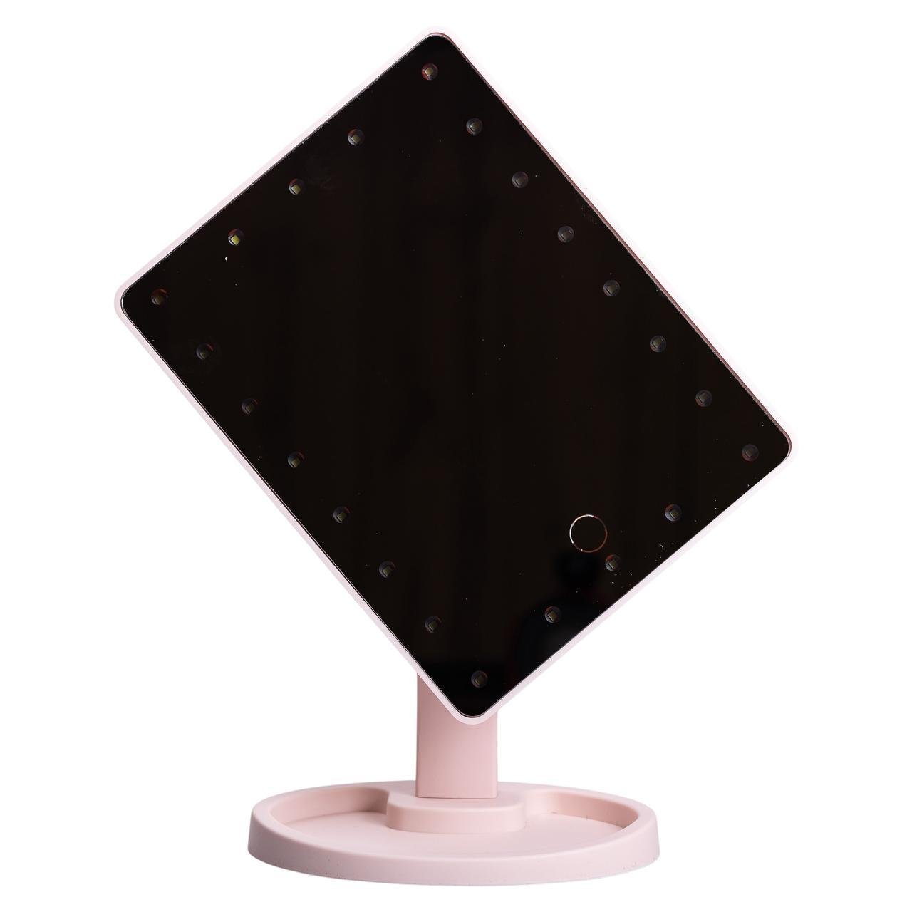 Зеркало настольное с подсветкой HP-10-4AP 22 LED д 21х16 см USB Розовый (A-033794) - фото 5 Зеркало настольное с подсветкой HP-10-4AP 22 LED д 21х16 см USB Розовый (A-033794) - фото 5