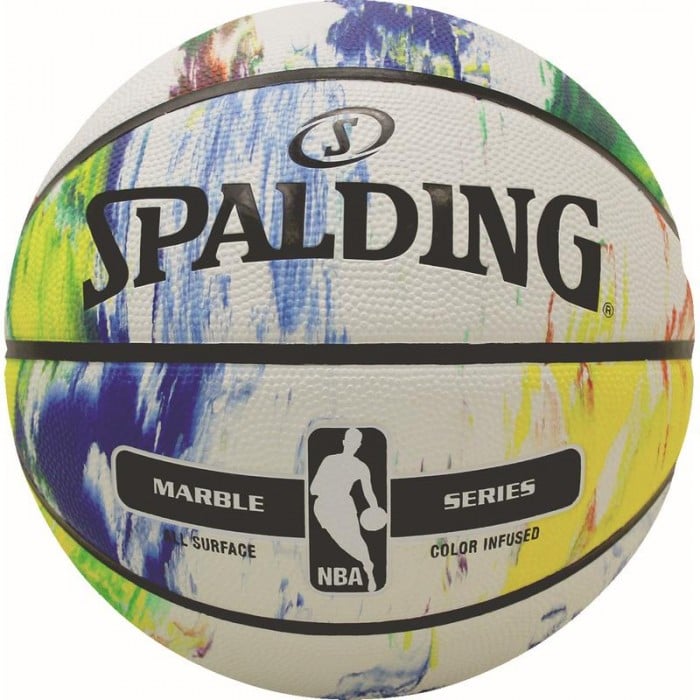 Мяч баскетбольный Spalding NBA Marble Outdoor Size 7 Черно-белый
