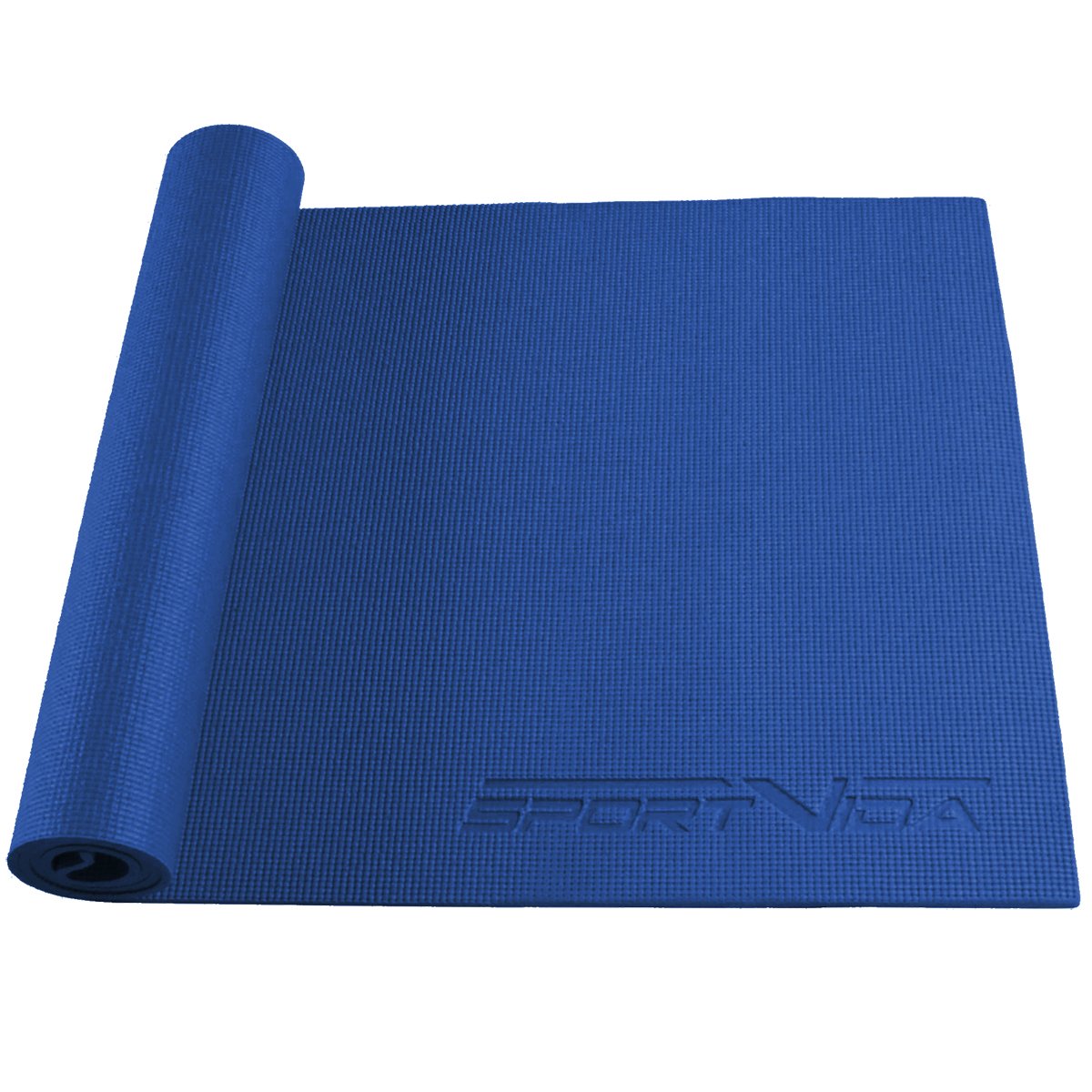 Коврик для йоги и фитнеса SportVida SV-HK0053 PVC 6 мм Blue - фото 1