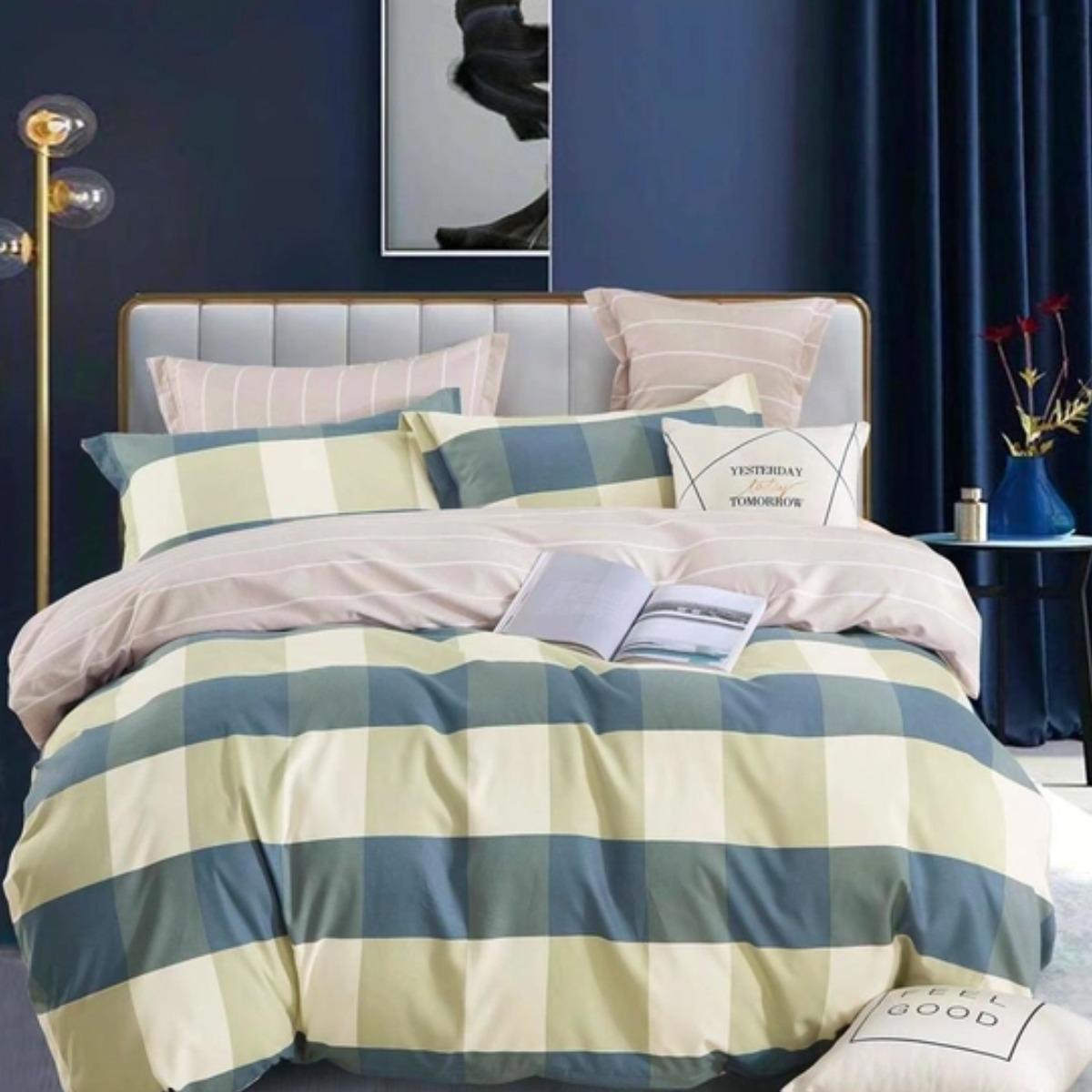 Комплект постільної білизни ZMW Home Textiles Квадрати двоспальний (37622)