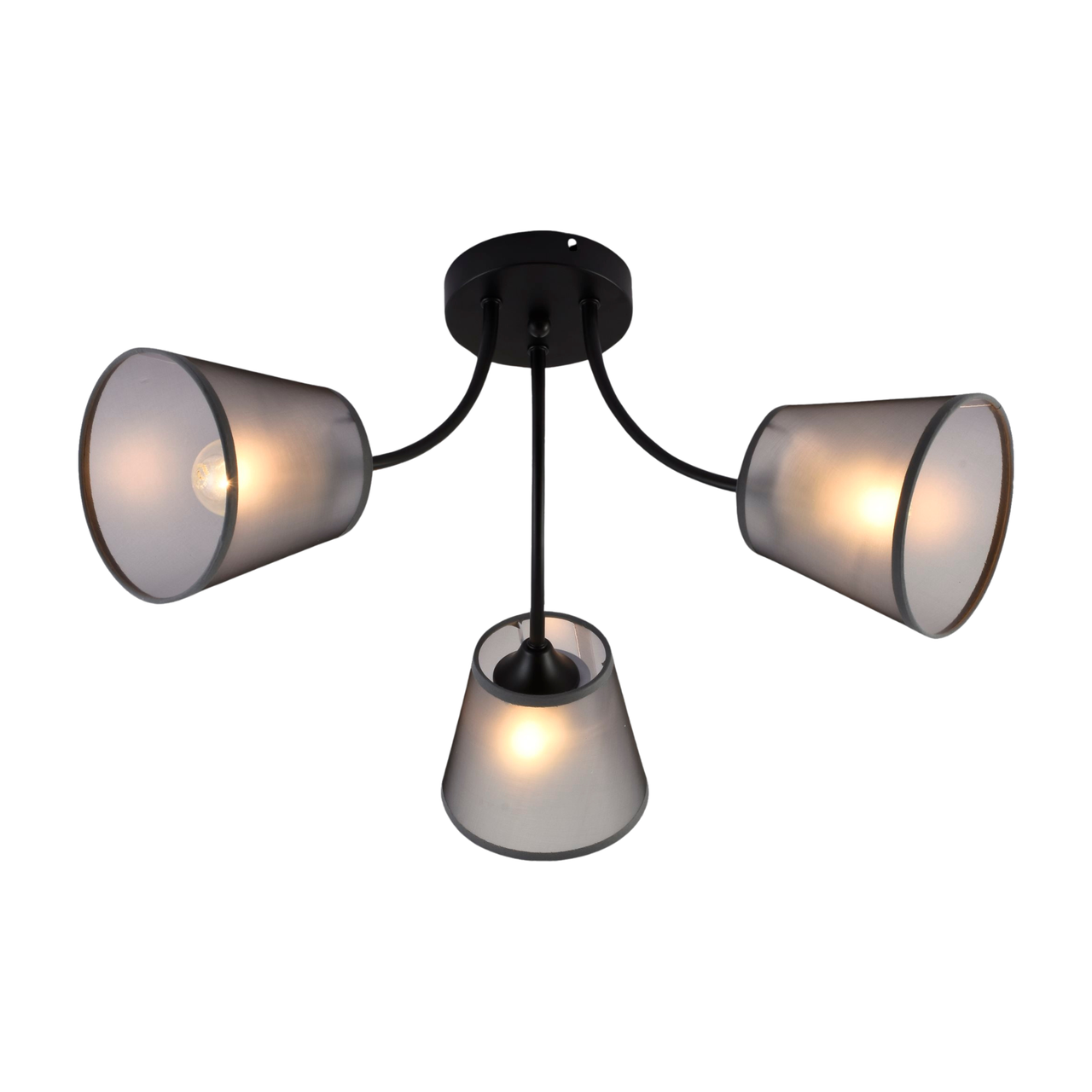Люстра Valeso с тремя круглыми плафонами под лампу Е27 Черный (V XA1461/3 BK)