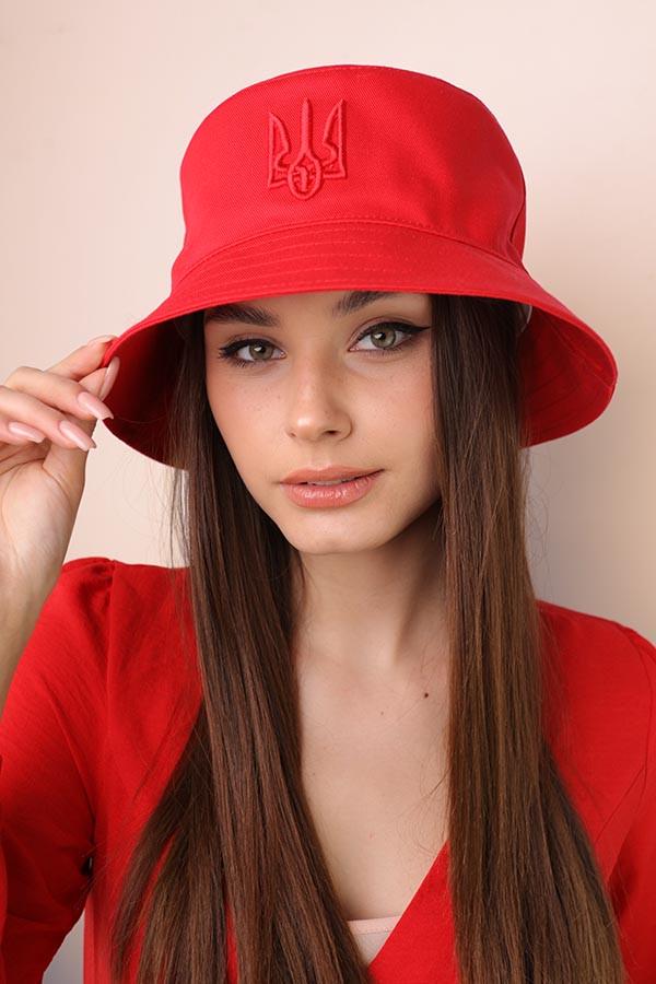 Панама молодежная Braxton Тризуб унисекс Красный (1452)