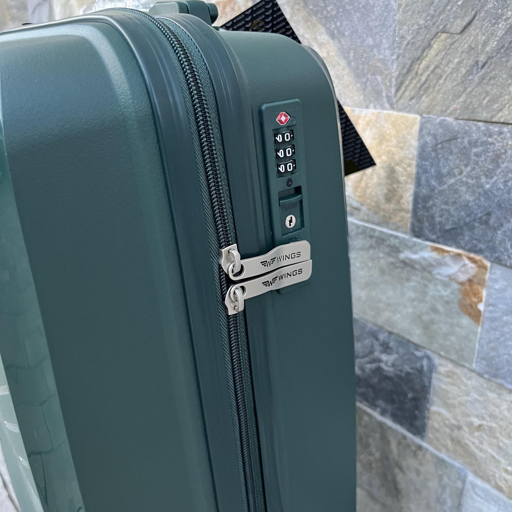 Валіза дорожня мала з поліпропілену Wings DQ181-04 S Зелений - фото 4 Валіза дорожня мала з поліпропілену Wings DQ181-04 S Зелений - фото 4