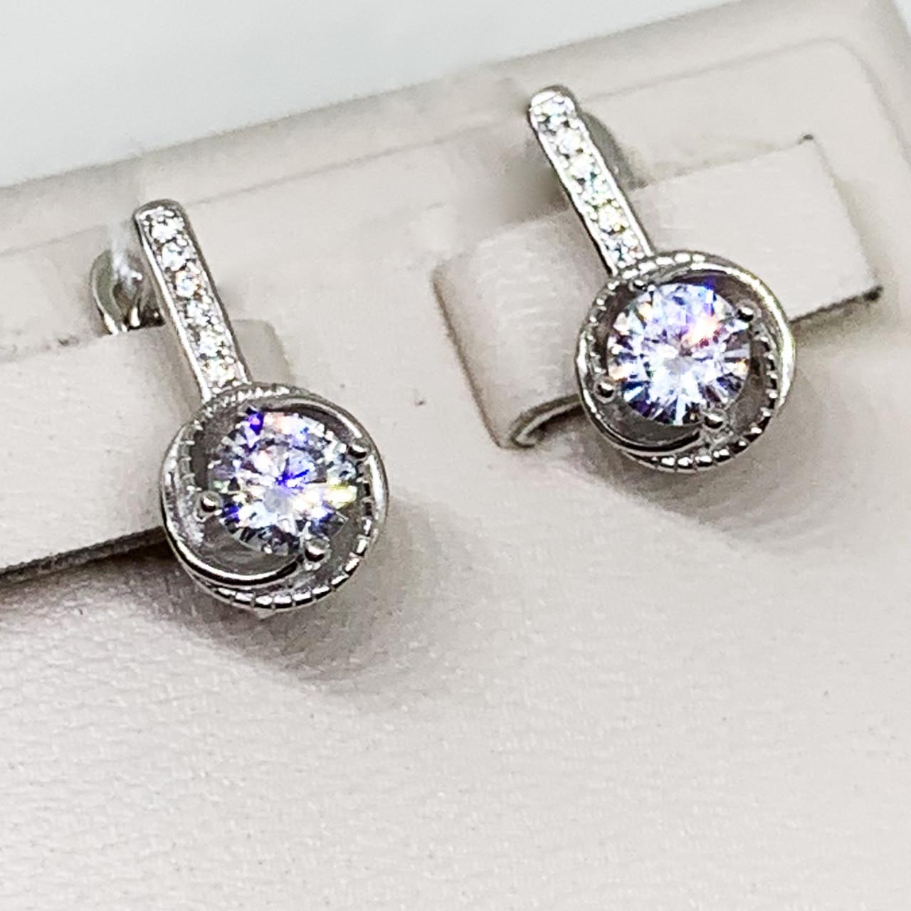 Серьги серебряные с кубическим цирконием 4,31 г (1655799175)