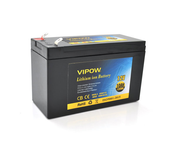 Акумулятор літієвий Vipow 12 V 10Ah з елементами Li-ion 18650 з вбудованою платою ВМS 3S5P 151х65х94/100 мм (18674) Акумулятор літієвий Vipow 12 V 10Ah з елементами Li-ion 18650 з вбудованою платою ВМS 3S5P 151х65х94/100 мм (18674)