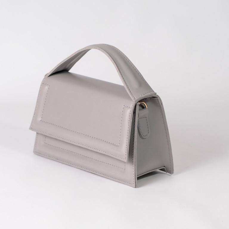 Сумка женская кросс-боди из гладкой экокожи XENIA № 17-24 Серый - фото 2 Сумка женская кросс-боди из гладкой экокожи XENIA № 17-24 Серый - фото 2