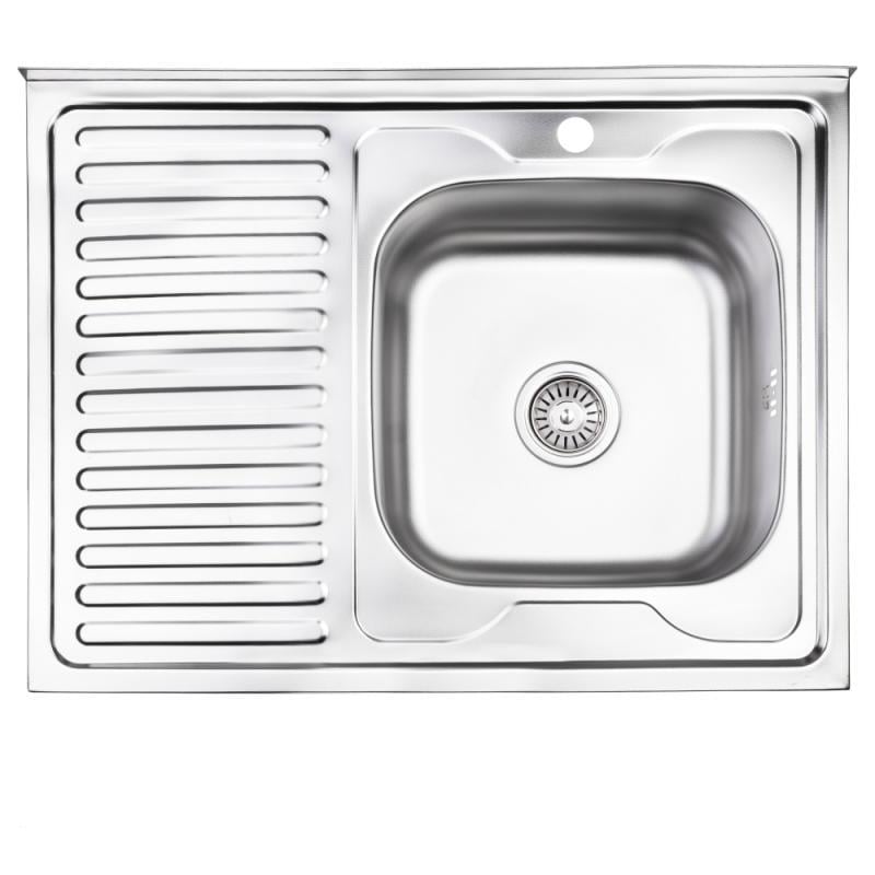 Кухонна мийка Lidz 6080-R Decor 0,8 мм (LIDZ6080RDEC08)