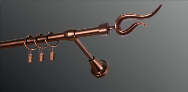 Карниз для штори Plastidea Віола одинарний металевий з прищіпками D 16 мм 300 см Мідь - фото 1 Карниз для штори Plastidea Віола одинарний металевий з прищіпками D 16 мм 300 см Мідь - фото 1